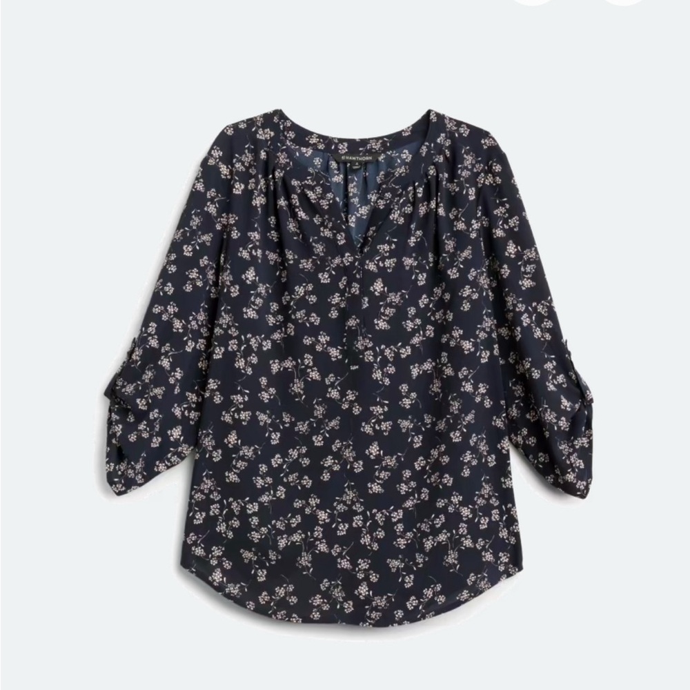 41 Hawthorn Black Relaxed Buttoned Blouse